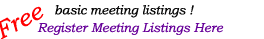 Organizers - List Your Meetings in our database Here